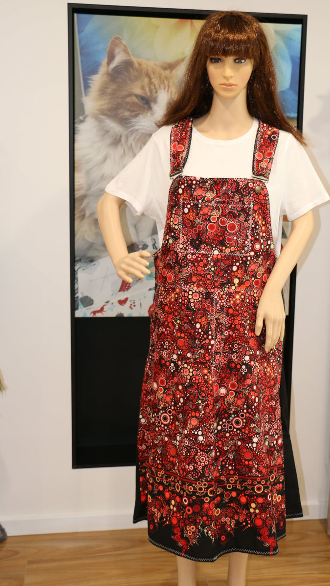 Red Bubbles Pinafore