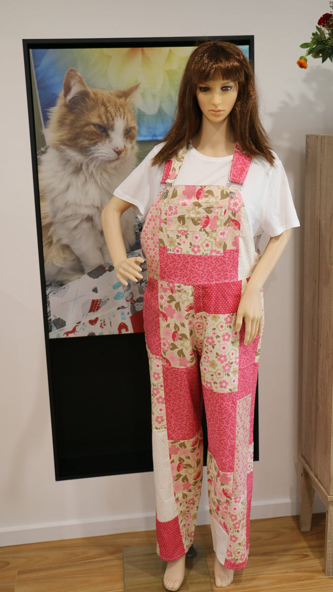 Pink Flower Overalls