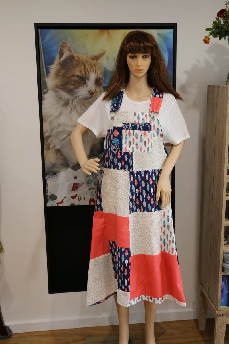 Navy Feather Pinafore