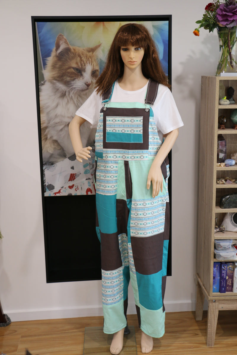 #604 Mint Haze Overalls