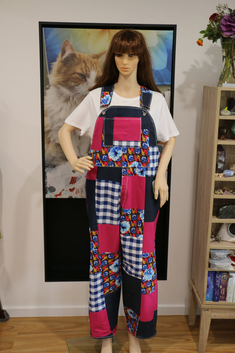 #471 Pink Picnic overalls