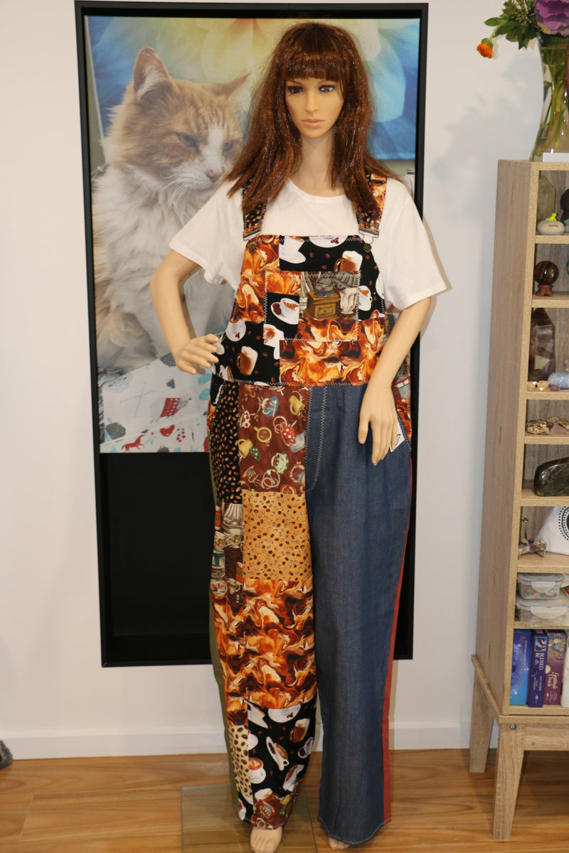 #473 Coffee Swirl Overalls