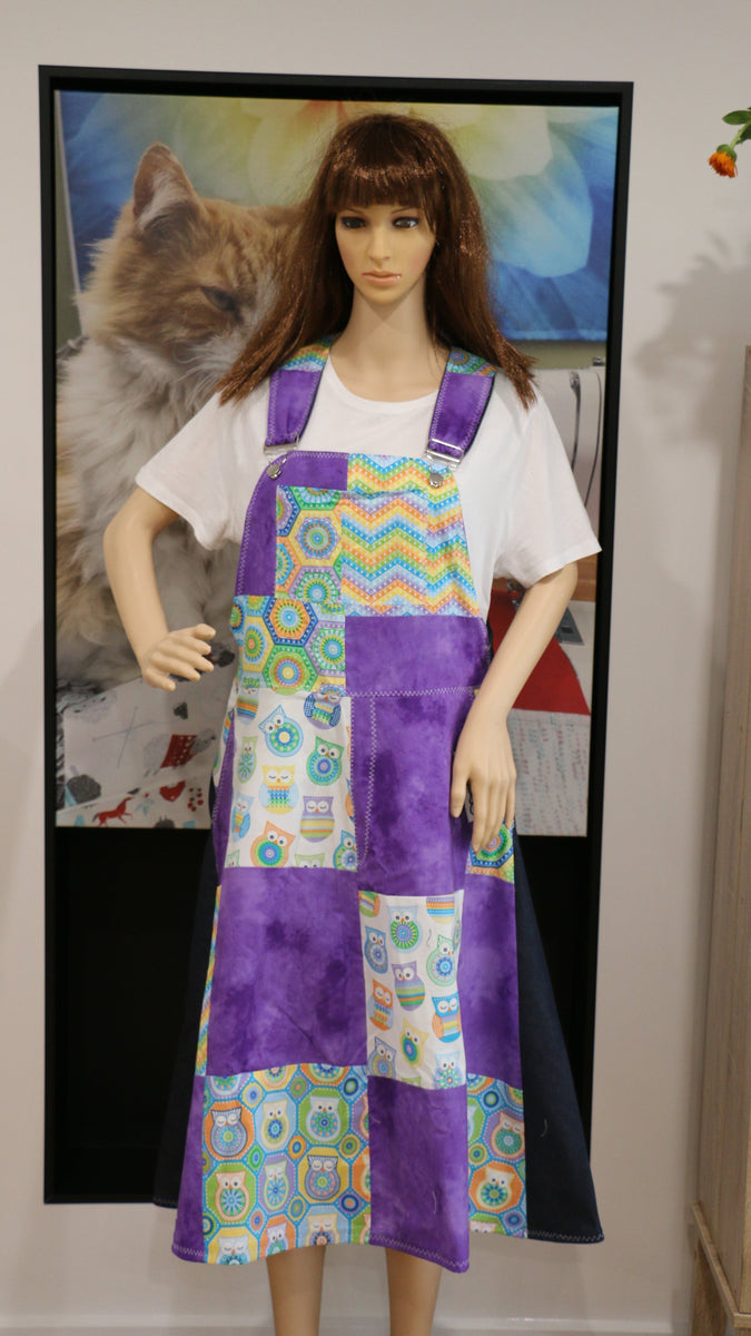 #488 Purple Owl Pinafore