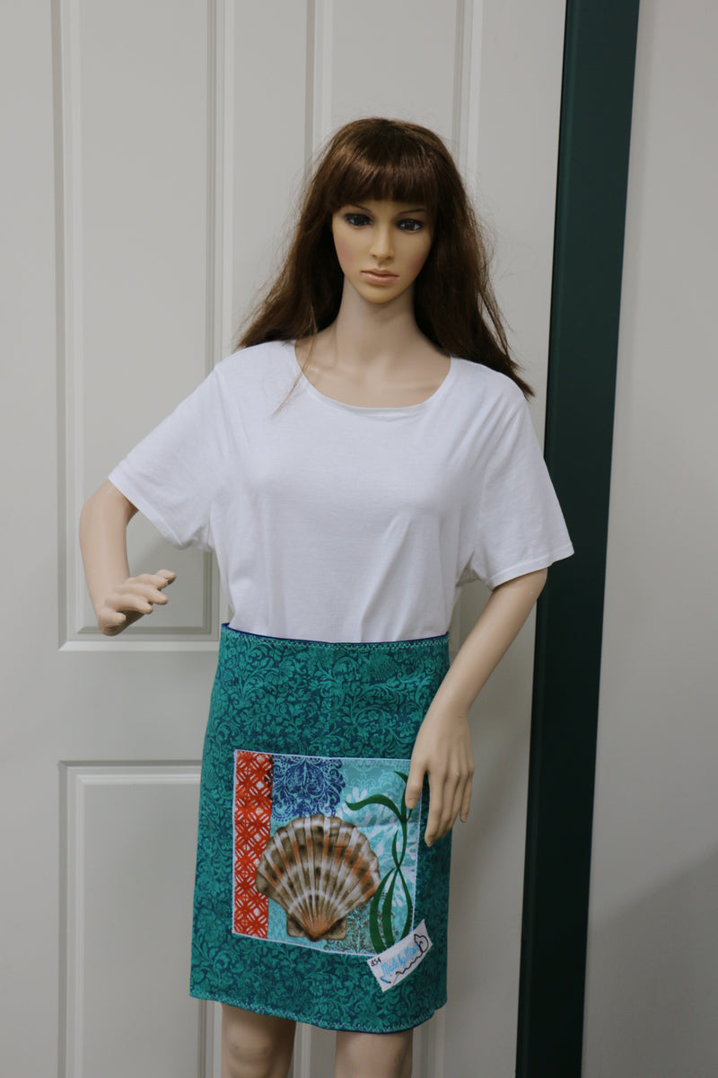 #854 1/2 Sea Shells Apron