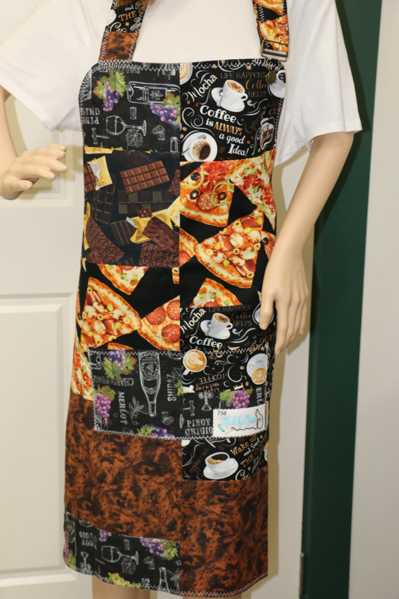 #754 Coffee, Pizza, Wine Apron