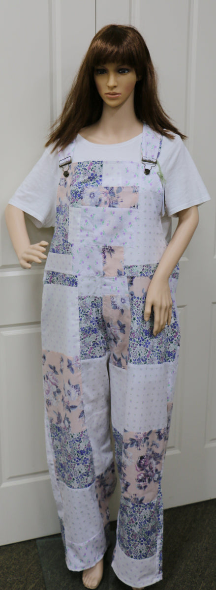 Soft Purple Flowers Overalls
