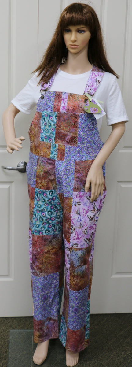 #1258 Pink & Purple Overalls