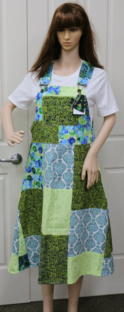 #1271 Blue & Green Pinafore