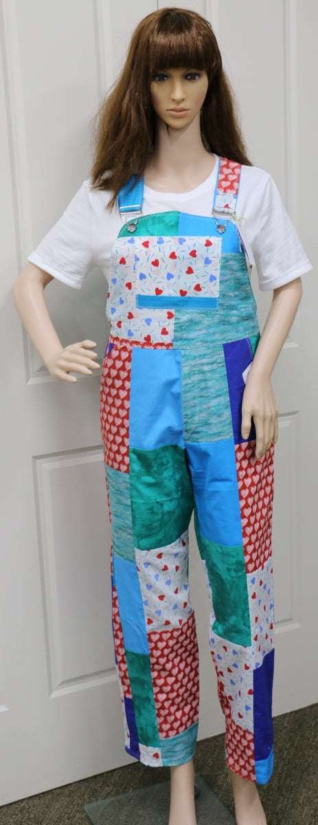 Red N Blue Heart Overalls