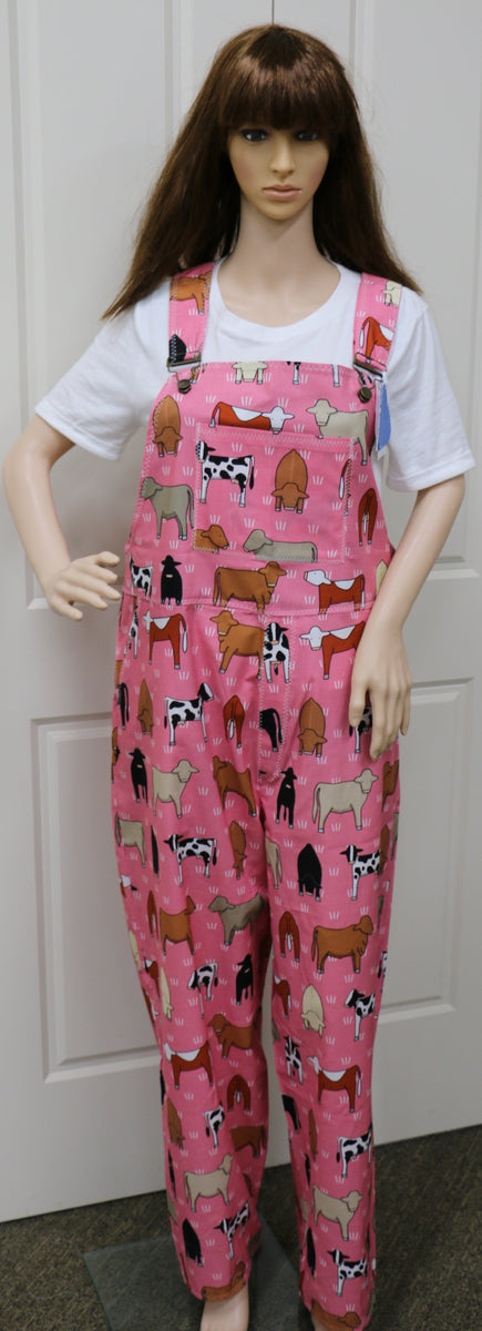 Pink Cow Overalls