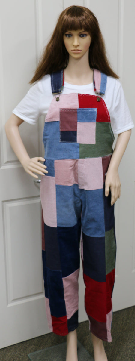 Corduroy Patch Overalls