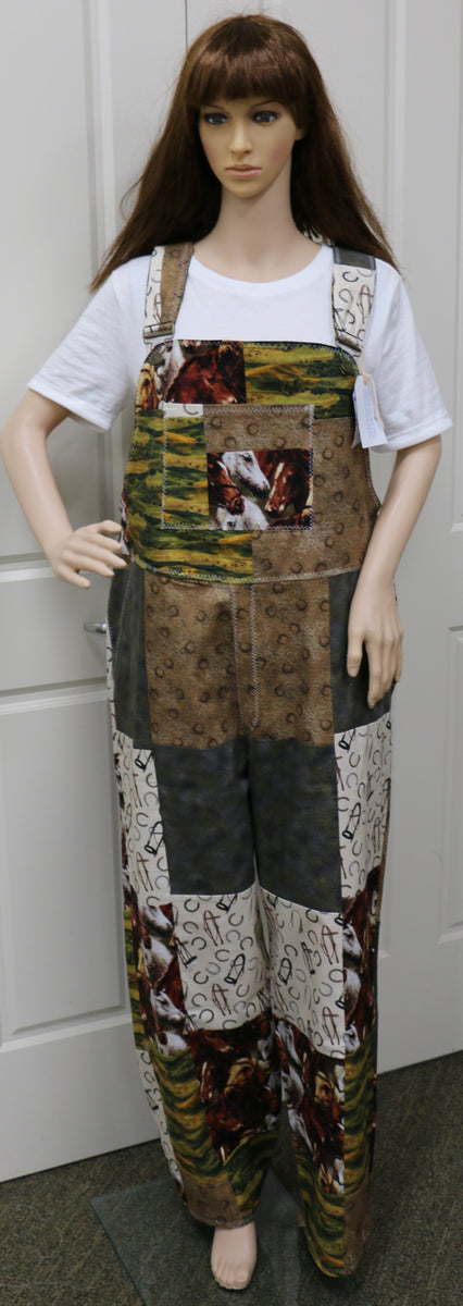 #1358 Horses Overalls