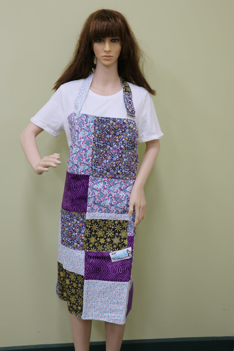 #1637 Purple Patchwork Apron