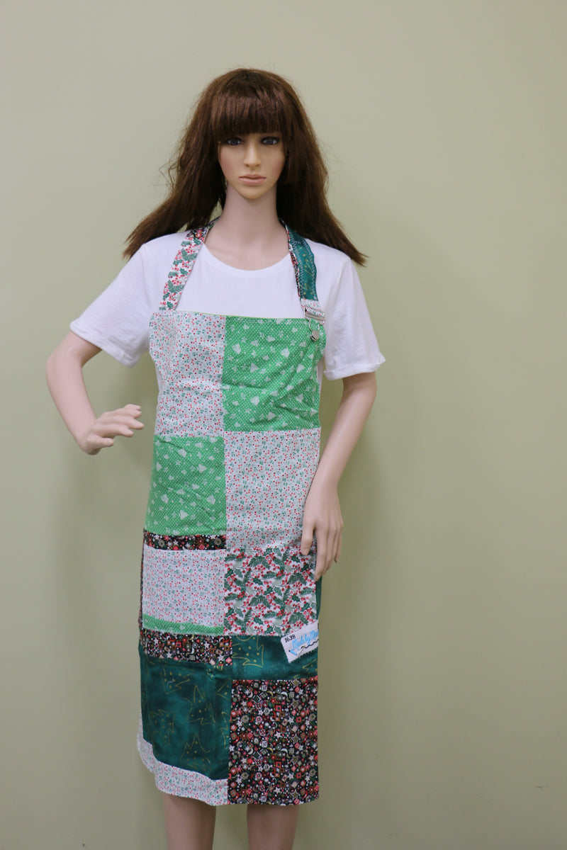 #1638 Christmas Patchwork Apron