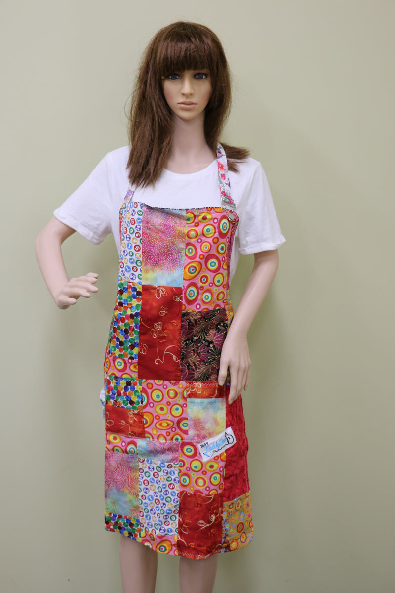 #1659 Red Patchwork Apron