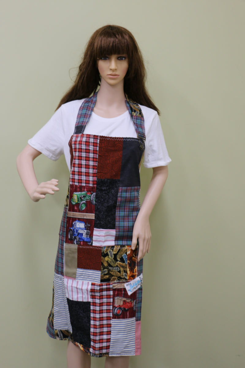 #1662 Tartan & Tractors Apron