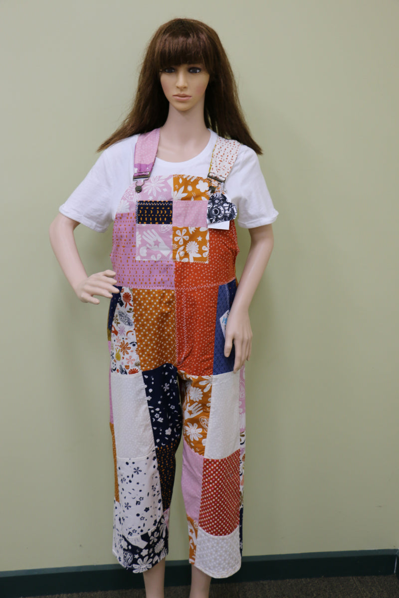 #1723 Handy Patchwork Overalls