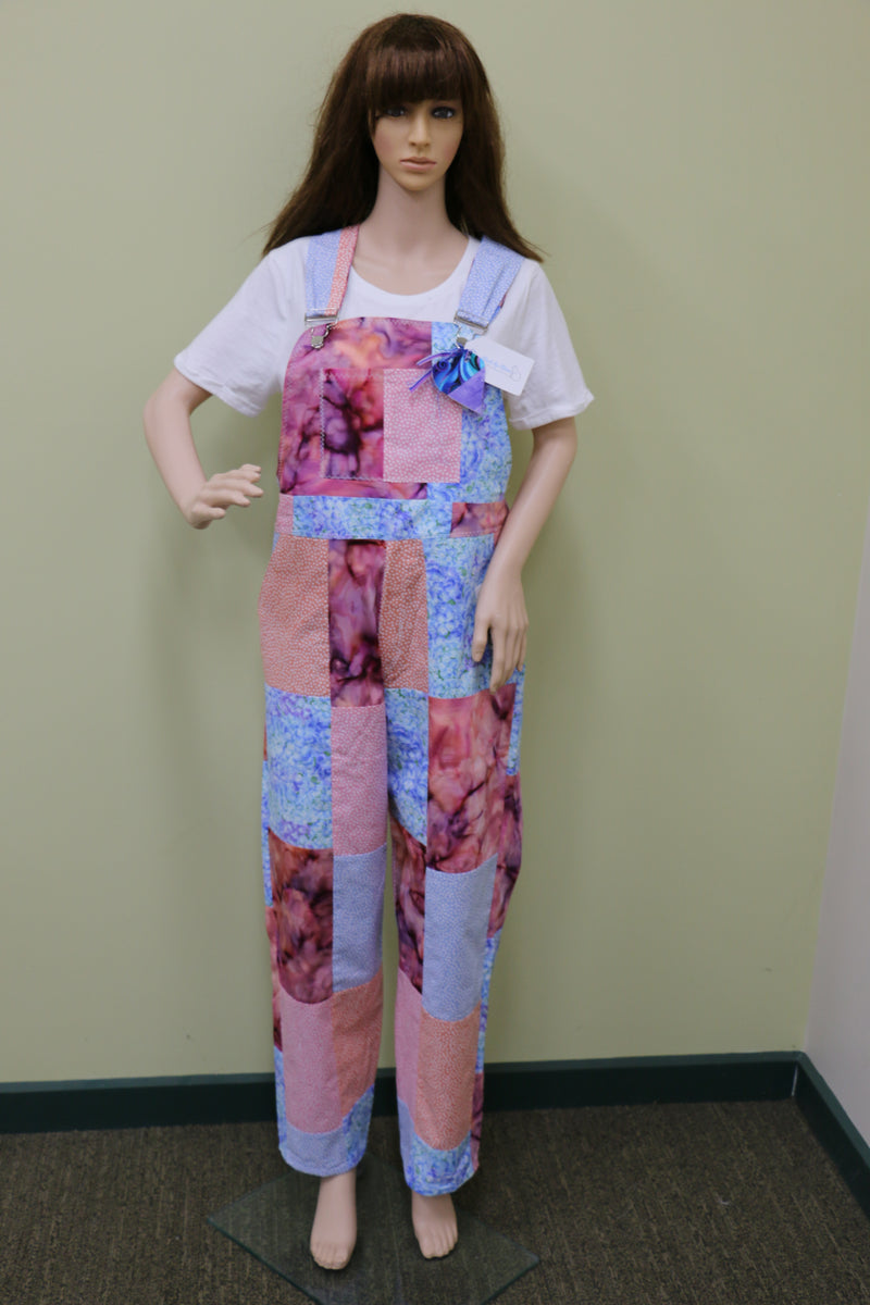 #1722 Hydrangea Patchwork Overalls