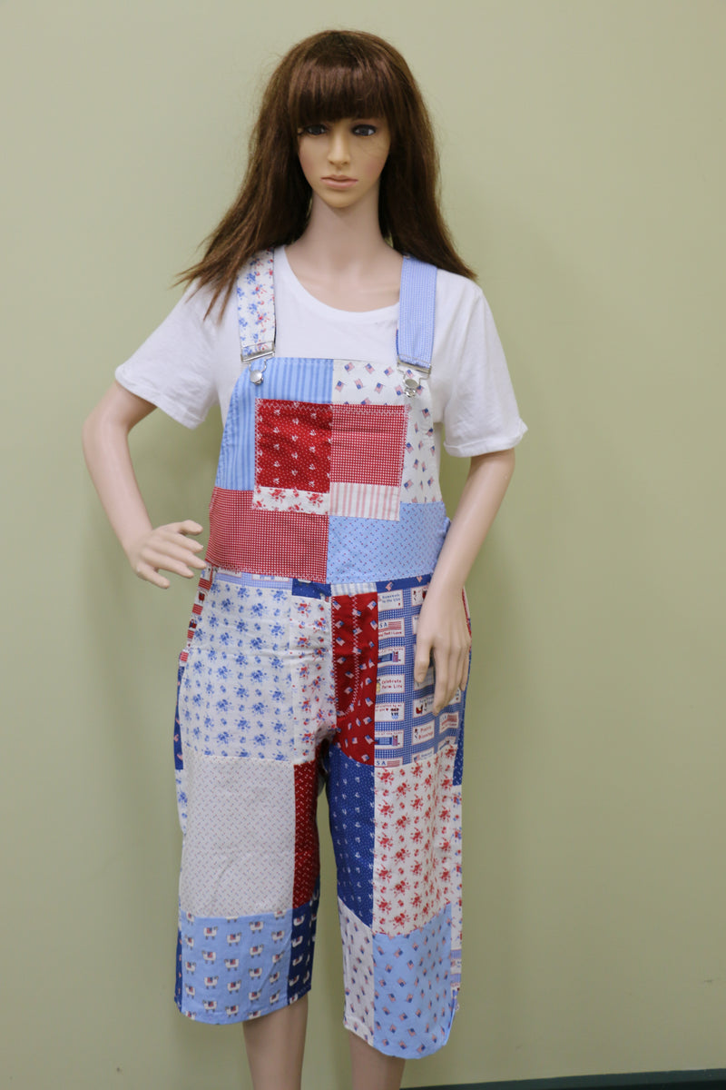 #1622 Red, White & Blue Overalls