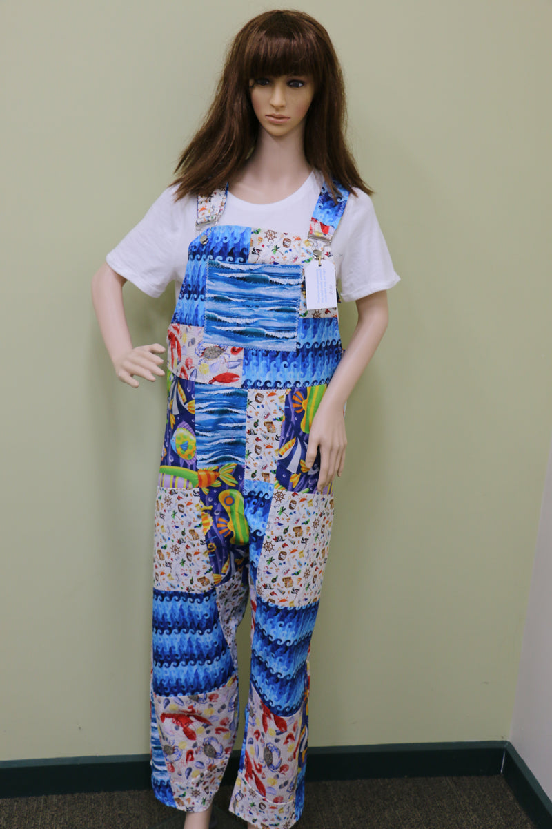 #1711 Pirates and Fishes Overalls