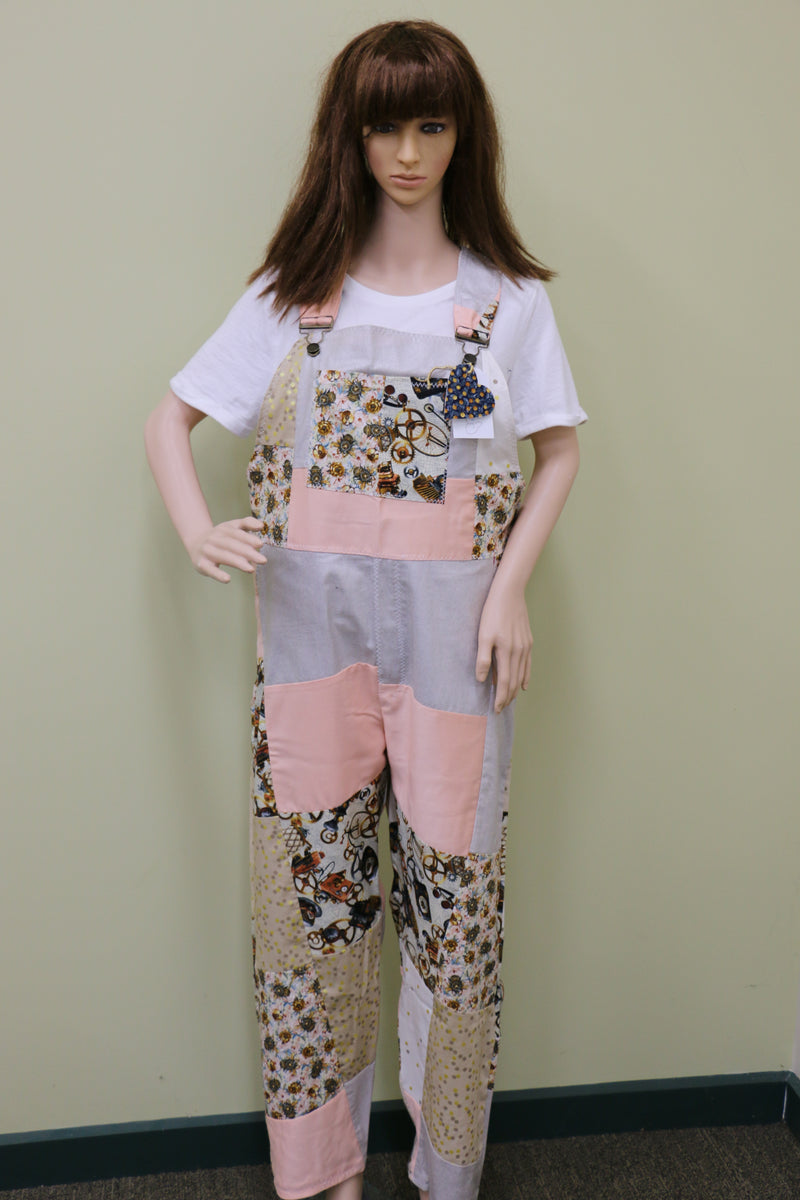 #1712 Cogs and Bees Overalls