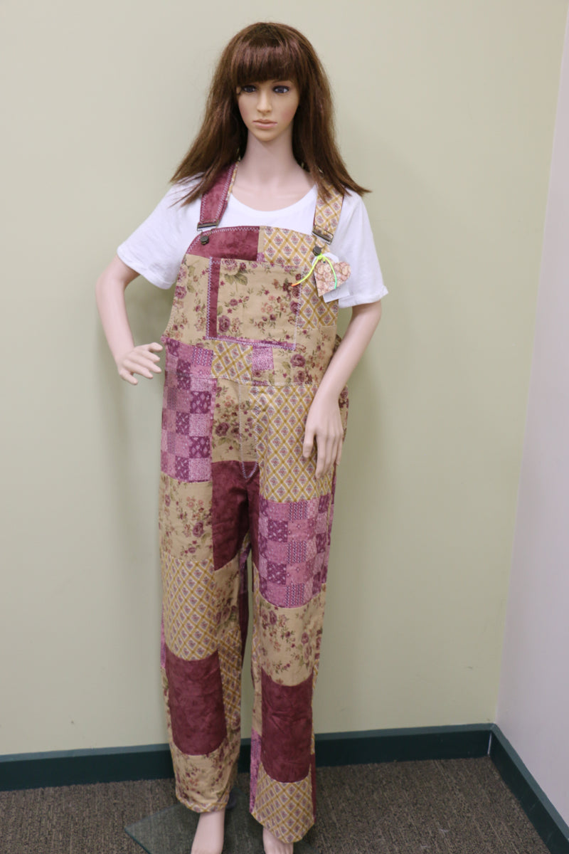 #1747 Vintage Rose Overalls