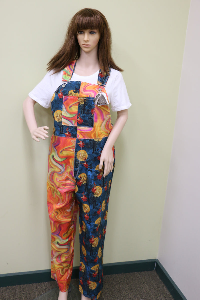 #1214 Flying over the moon Overalls