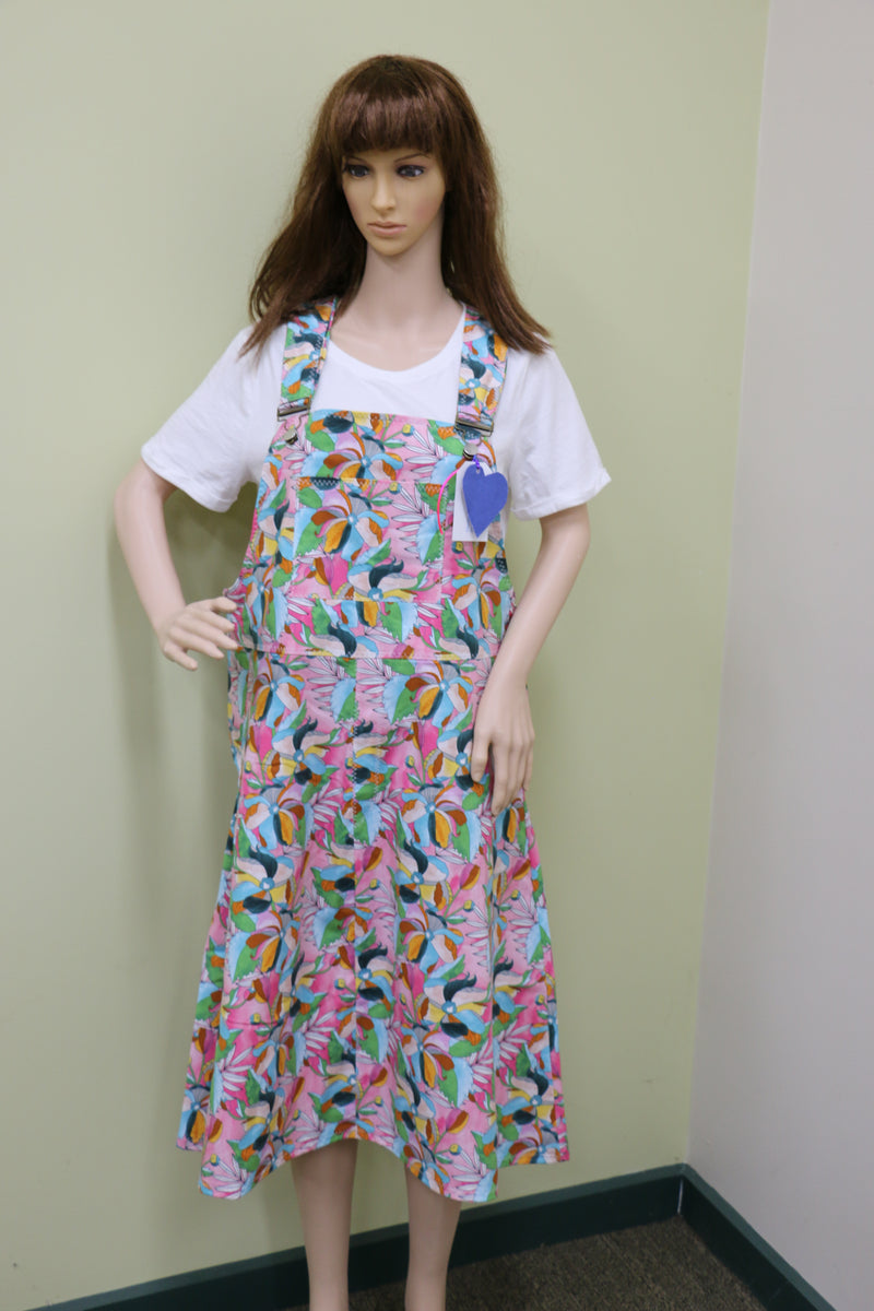 #1777 Bold Floral Pinafore