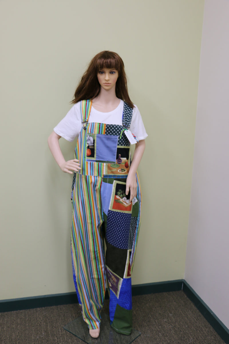 #1727 Stripes & Spaghetti Overalls