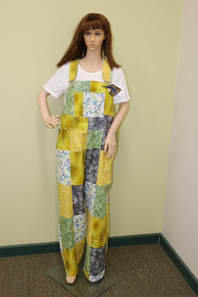 #1734 Bush Blossoms & Butterflies Overalls