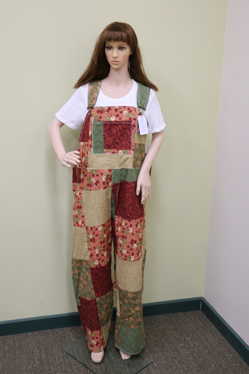 #1742 Strawberry Field Overalls