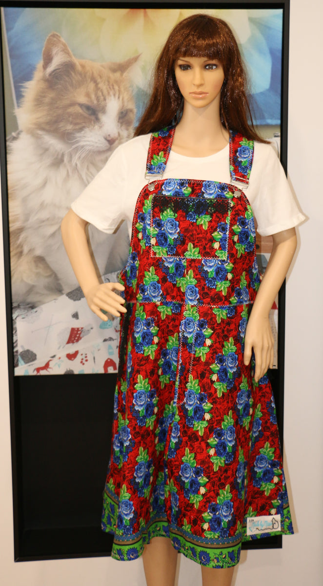 #359 Blue Roses Pinafore