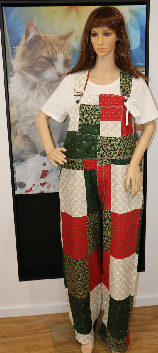 #323 Gold Christmas Overalls
