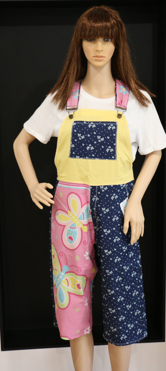 #245 Denim Butterfly Overalls